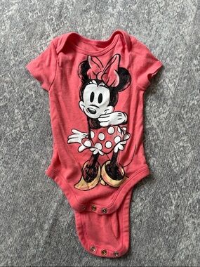 Girls Pink Minnie Mouse One-Piece